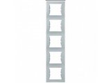 Фото  1 Рамка 5-постовая вертикальная Schneider Electric Sedna алюминий SDN5801560 1944068