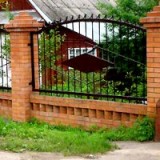 Фото  1 забір з кованою решіткою 25497